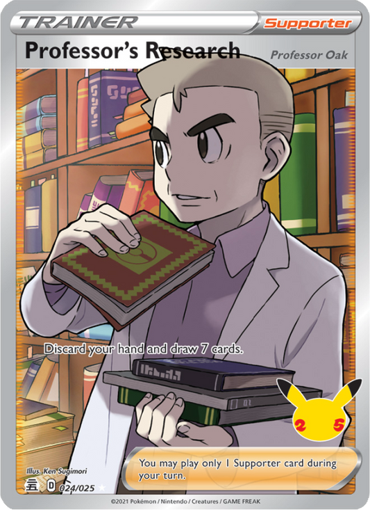 Professor's Research (Professor Oak) (024/25) Holographic card image