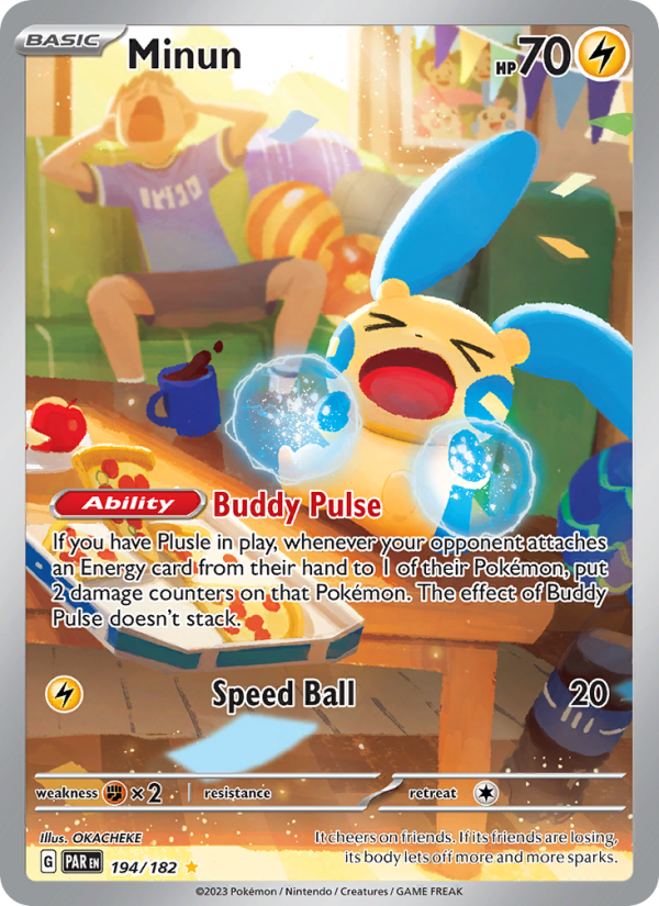 Minun (194/182) Holographic card image
