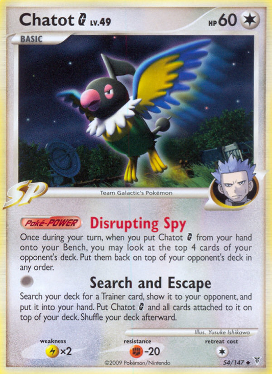 Chatot G (054/147) Reverse Holo card image