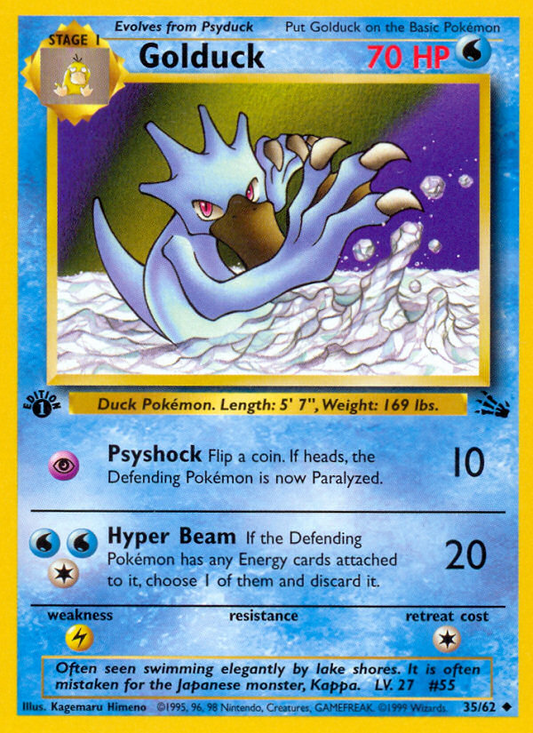 Golduck (035/62) Reverse Holo card image