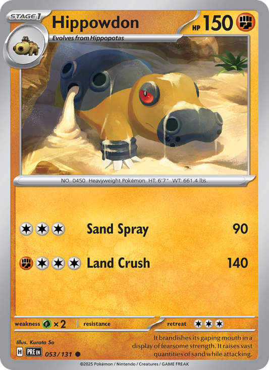 Hippowdon (053/131) Reverse Holo card image