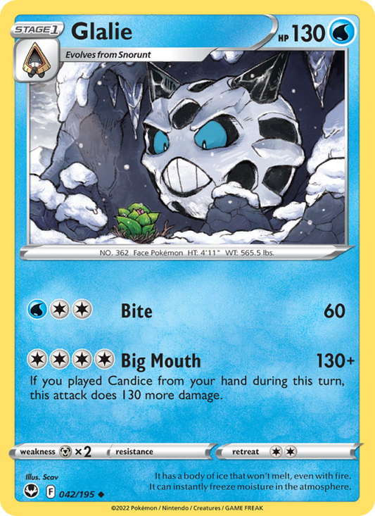 Glalie (042/195) Reverse Holo card image