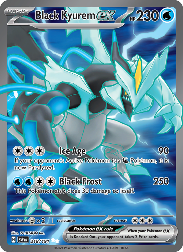 Black Kyurem ex (218/191) Holographic card image
