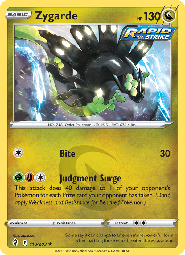 Zygarde (118/203) Reverse Holo card image