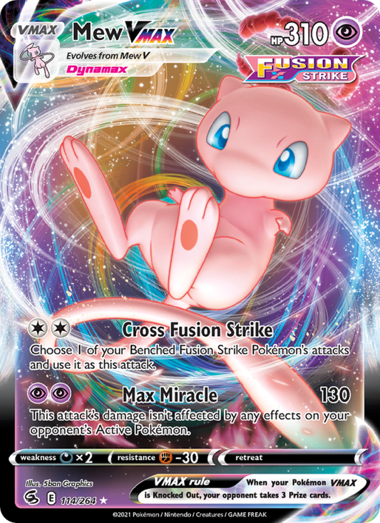 Mew VMAX (114/264) Holographic card image