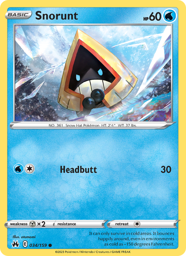 Snorunt (034/159) Reverse Holo card image
