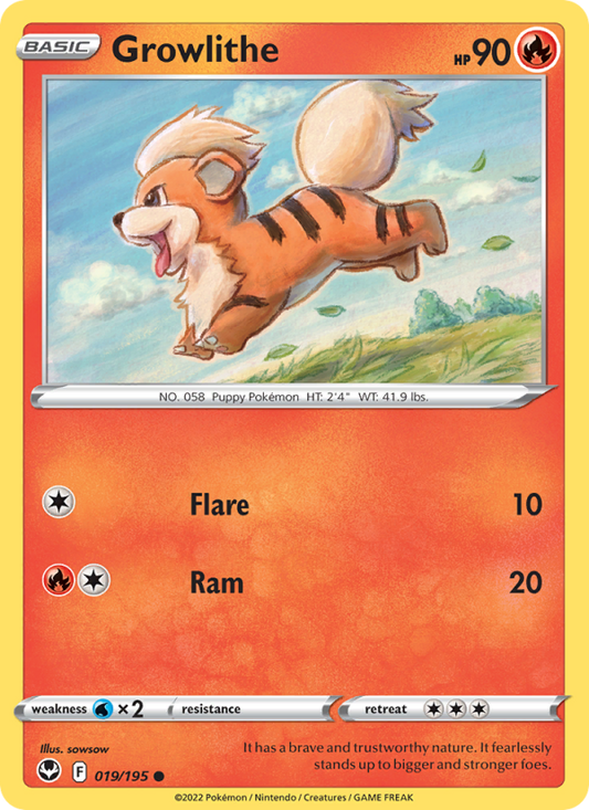 Growlithe (019/195) Reverse Holo card image