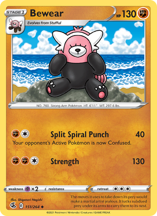 Bewear (151/264) Reverse Holo card image