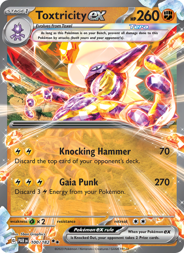 Toxtricity ex (100/182) Holographic card image