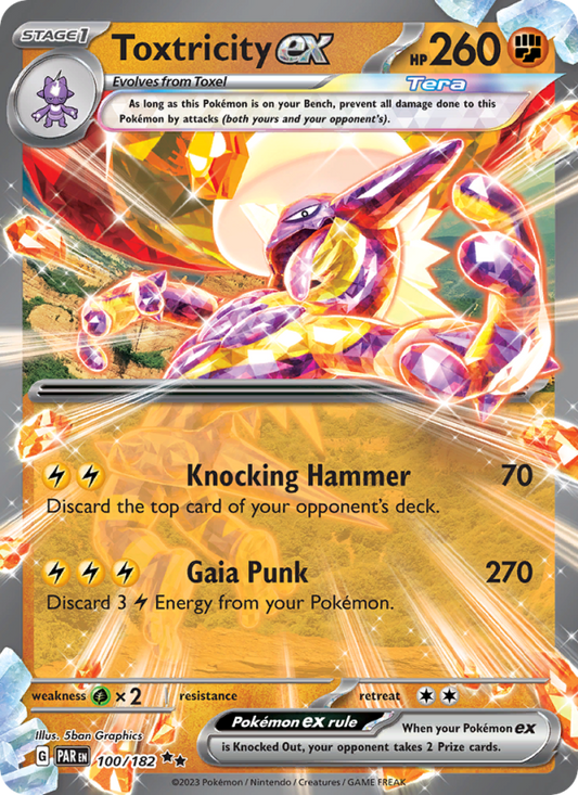 Toxtricity ex (100/182) Holographic card image