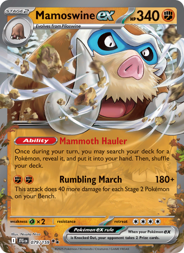 Mamoswine ex (079/159) Reverse Holo card image
