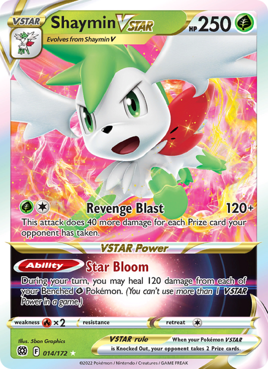 Shaymin VSTAR (014/172) Holographic card image