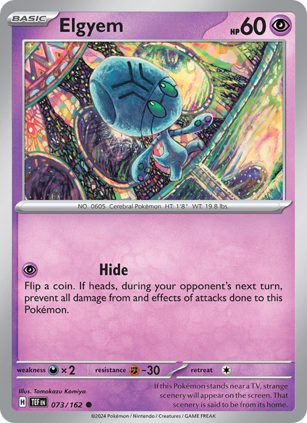 Elgyem (073/162) Reverse Holo card image