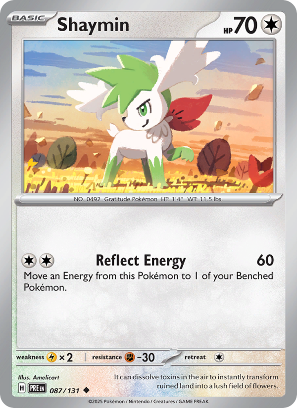 Shaymin (087/131) Reverse Holo card image