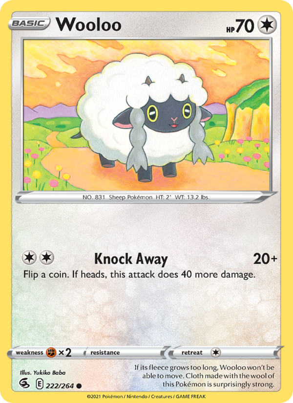 Wooloo (222/264) Reverse Holo card image