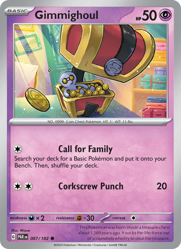 Gimmighoul (087/182) Reverse Holo card image