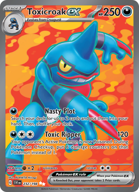 Toxicroak ex (232/198) Holographic card image