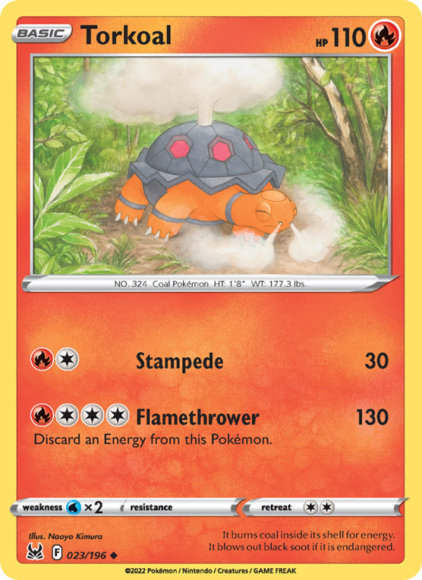 Torkoal (023/196) Reverse Holo card image