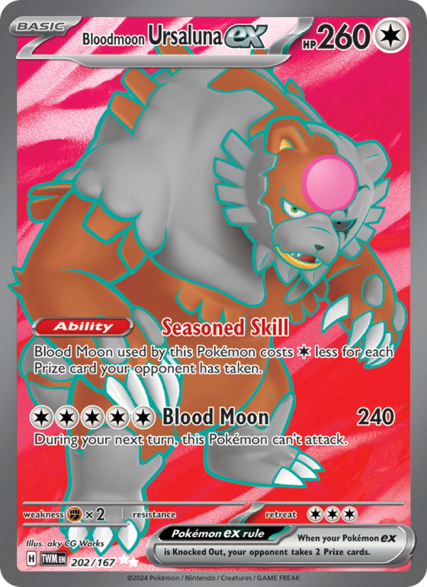 Bloodmoon Ursaluna ex (202/167) Holographic card image