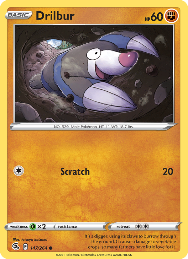 Drilbur (147/264) Reverse Holo card image