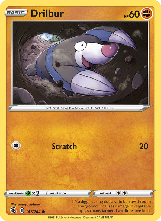 Drilbur (147/264) Reverse Holo card image