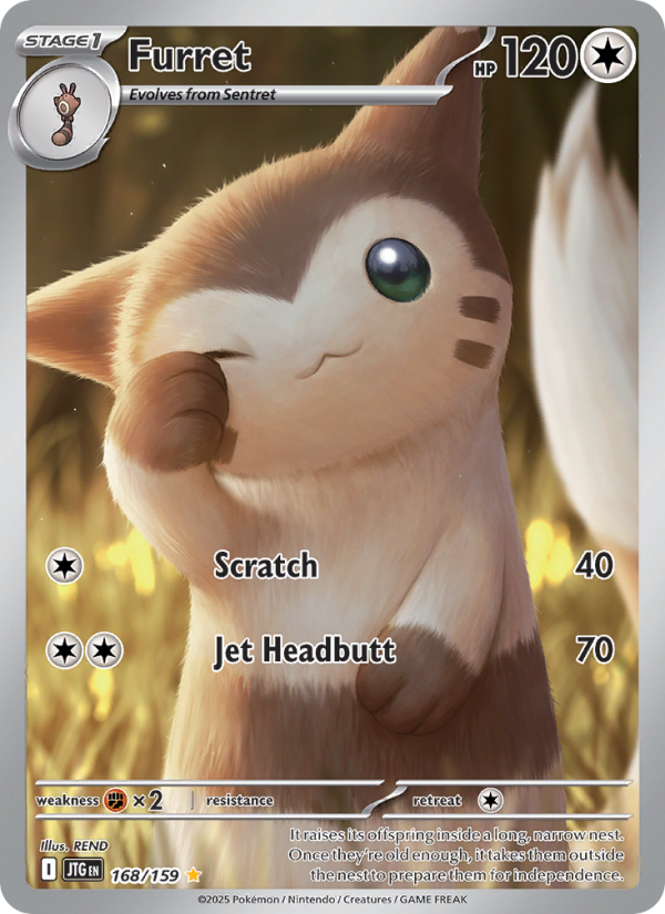 Furret (168/159) Reverse Holo card image