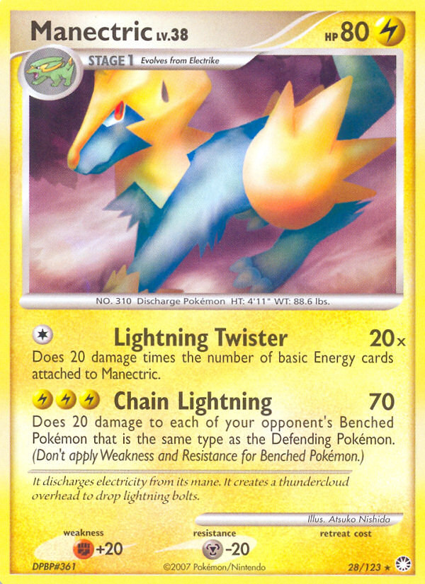 Manectric (028/122) Reverse Holo card image