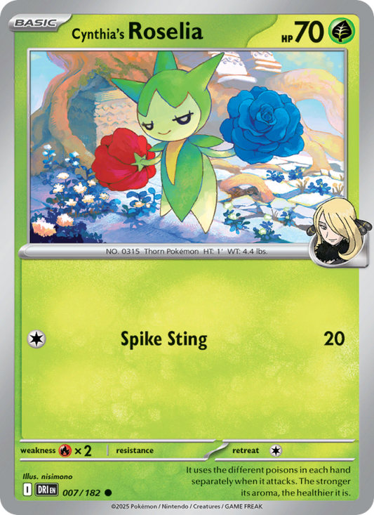 Cynthia's Roselia (007/182) Reverse Holo card image
