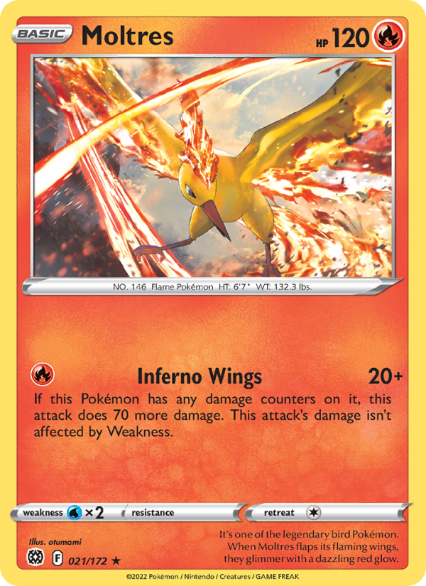 Moltres (021/172) Reverse Holo card image