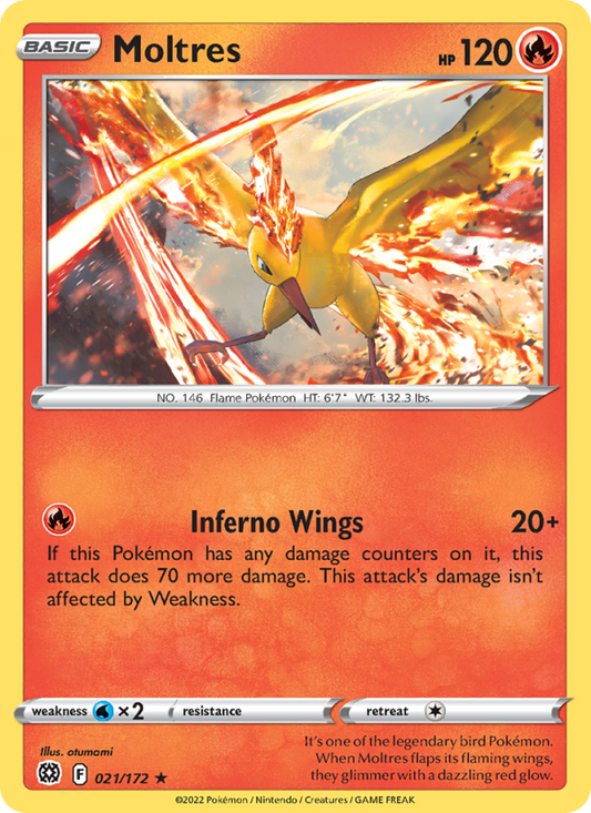 Moltres (021/172) Reverse Holo card image