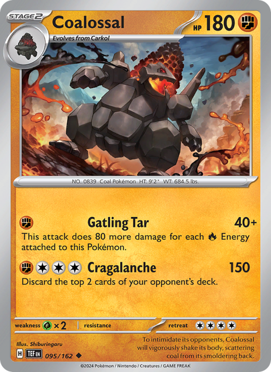 Coalossal (095/162) Reverse Holo card image