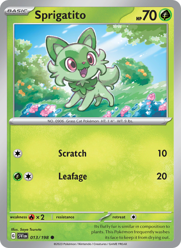 Sprigatito (013/198) Reverse Holo card image