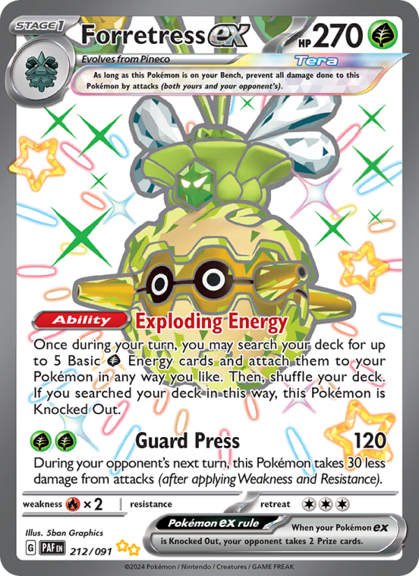 Forretress ex (212/91) Holographic card image