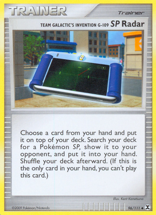 Team Galactic's Invention G-109 SP Radar (096/111) Reverse Holo card image