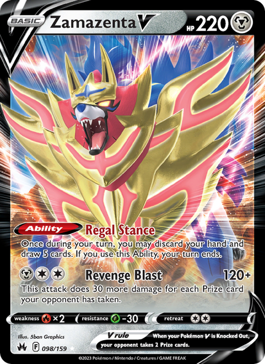 Zamazenta V (098/159) Holographic card image