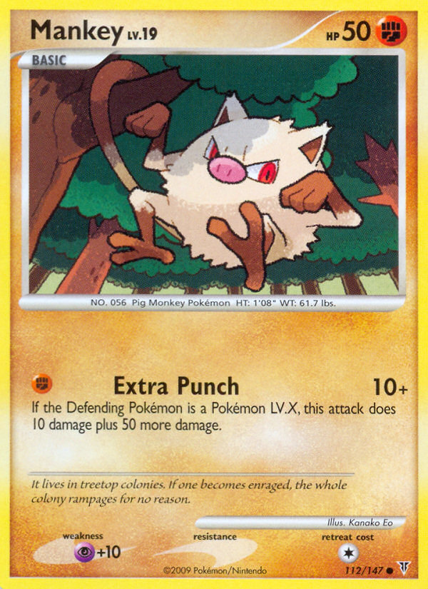 Mankey (112/147) Reverse Holo card image