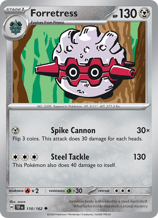 Forretress (110/162) Reverse Holo card image