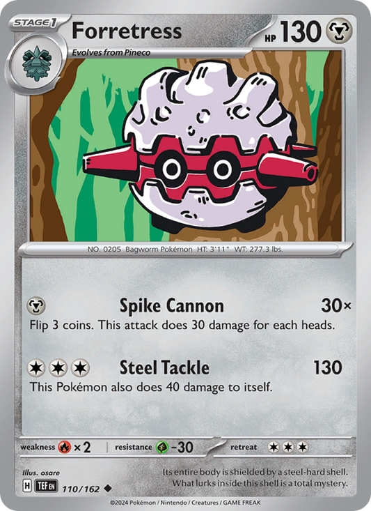 Forretress (110/162) Reverse Holo card image