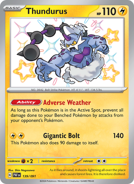 Thundurus (139/91) Holographic card image