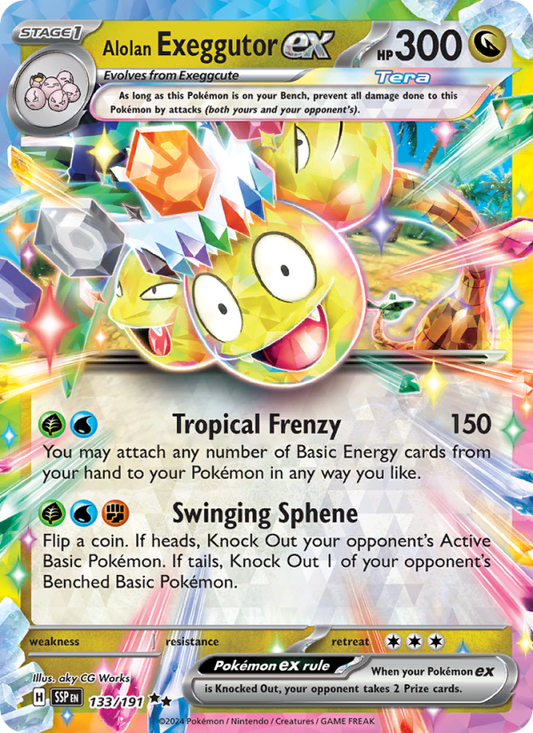 Alolan Exeggutor ex (133/191) Holographic card image