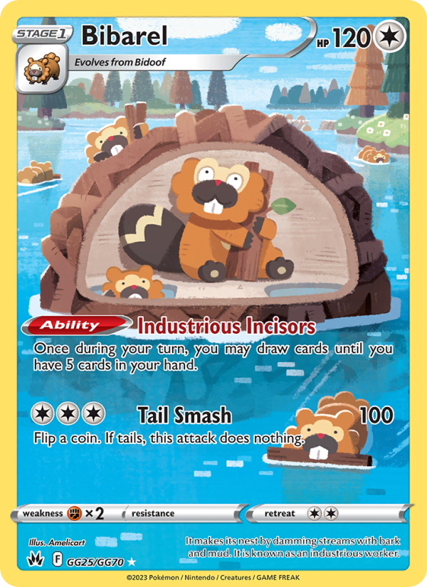 Bibarel (GG25/159) Holographic card image