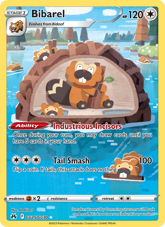 Bibarel (GG25/159) Holographic card image