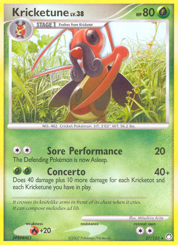 Kricketune (027/122) Reverse Holo card image