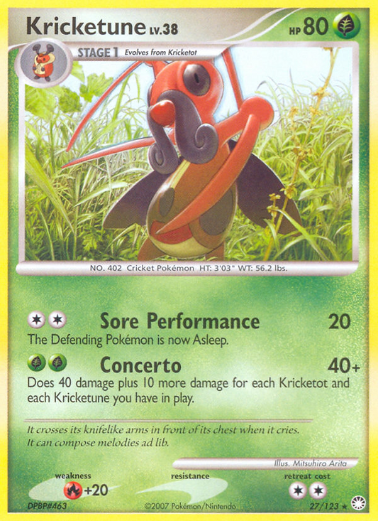 Kricketune (027/122) Reverse Holo card image