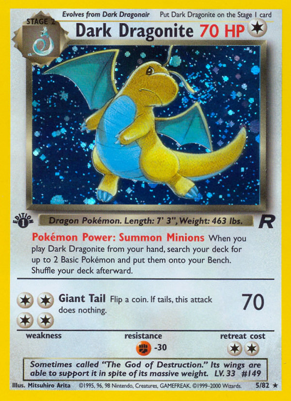 Dark Dragonite (005/82) Reverse Holo card image