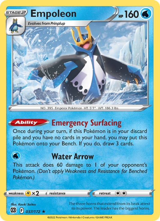 Empoleon (037/172) Reverse Holo card image