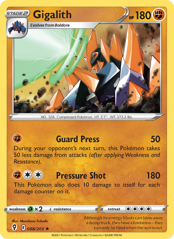 Gigalith (088/203) Reverse Holo card image