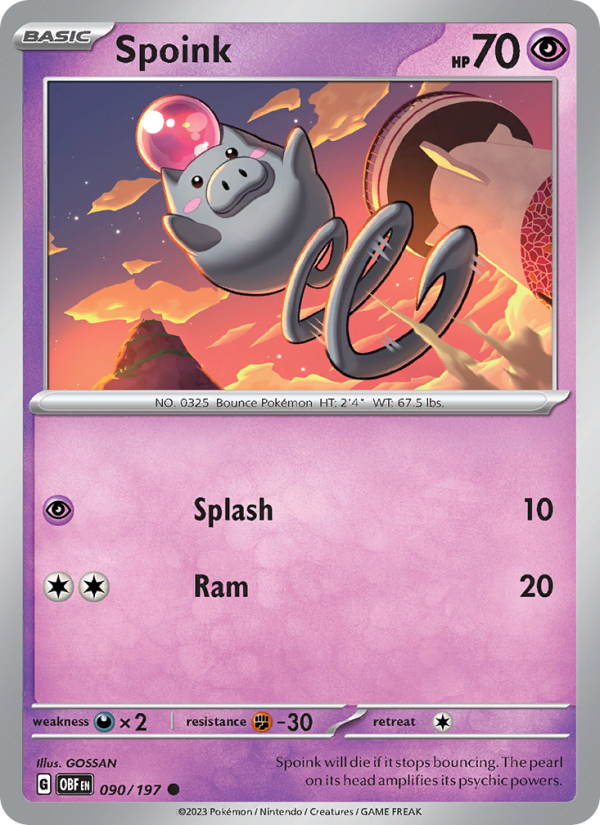Spoink (090/197) Reverse Holo card image