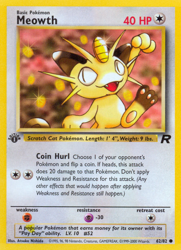 Meowth (062/82) Reverse Holo card image