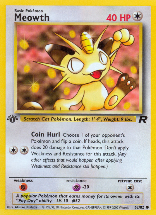 Meowth (062/82) Reverse Holo card image